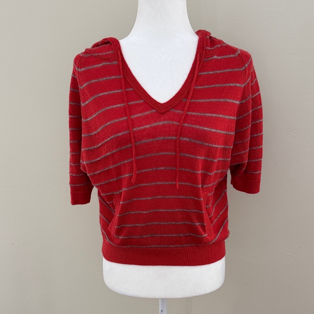 Mossimo Women's Medium Short Sleeve Hooded Sweater